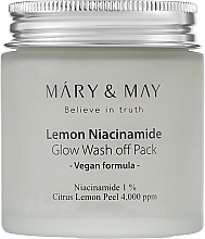 Очищувальна маска для вирівнювання тону шкіри з ніацинамідом - Mary & May Lemon Niacinamide Glow Wash Off Pack — фото N4