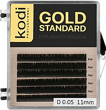 Парфумерія, косметика Накладні вії Gold Standart D 0.05 (6 рядів: 11 мм) - Kodi Professional