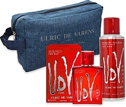 Ulric de Varens UDV Flash - Набір (edt/60ml + deo/200ml + bag) — фото N2