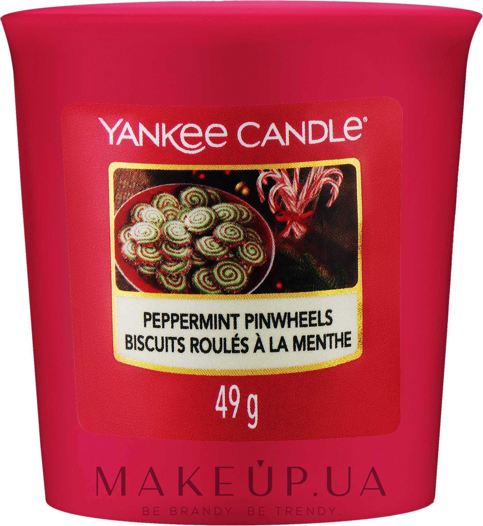 Ароматическая свеча-вотив "Мятные вертушки" - Yankee Candle Peppermint Pinwheels Votive — фото 49g