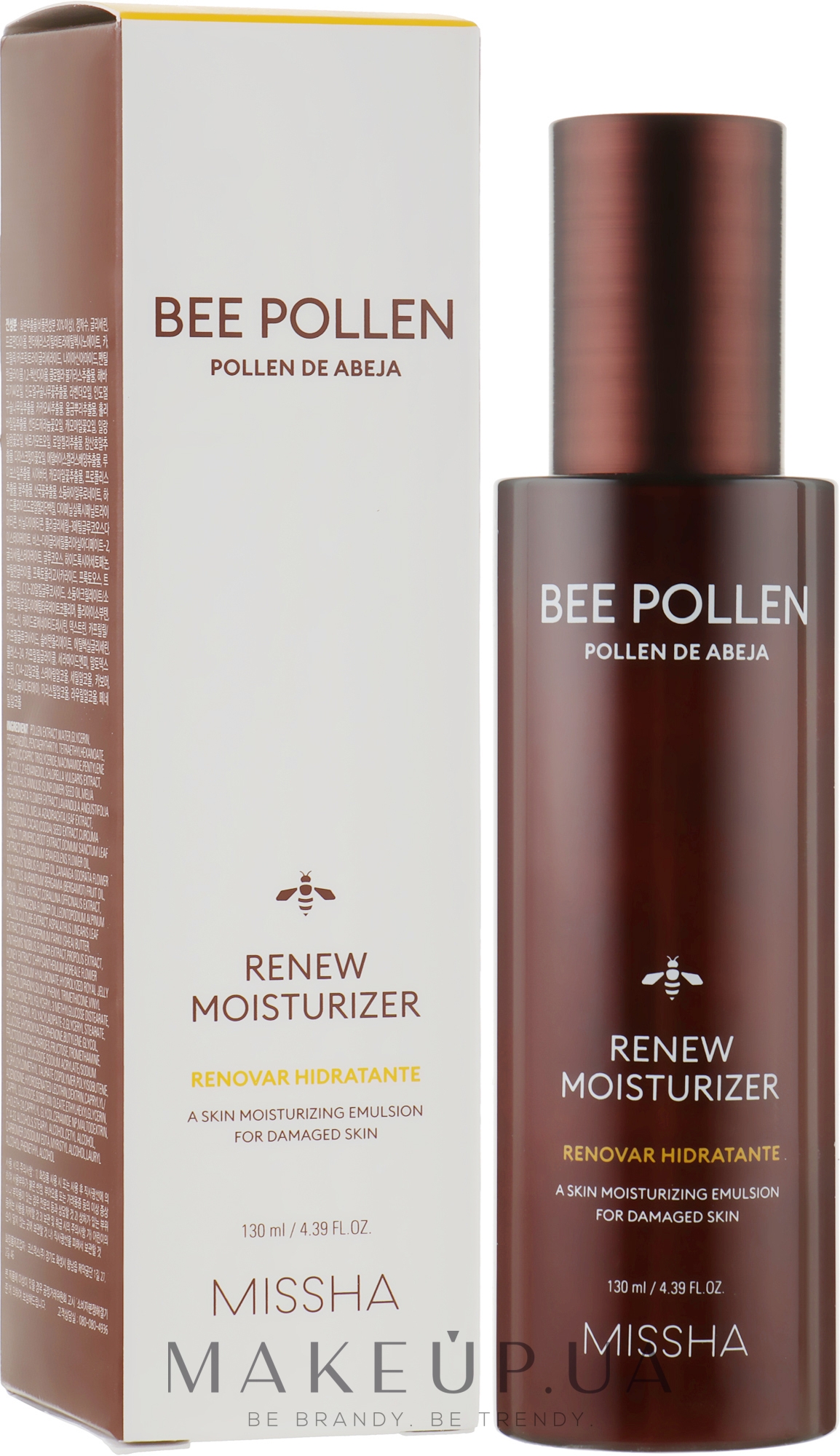 Увлажняющая эмульсия на основе пчелиной пыльцы - Missha Bee Pollen Renew Moisturizer Emulsion — фото 130ml