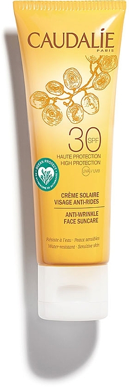 Крем солнцезащитный для лица SPF30 - Caudalie Solaire Creme Visage Anti Rides SPF30