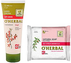 Парфумерія, косметика Набір з екстрактом годжі - O'Herbal (h/cr/75ml + soap/100g)