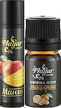 Парфумерія, косметика Подарунковий набір для волосся й тіла "Манго та мандарин" - Mayur (ess/oil/5ml + lip/balm/5g)