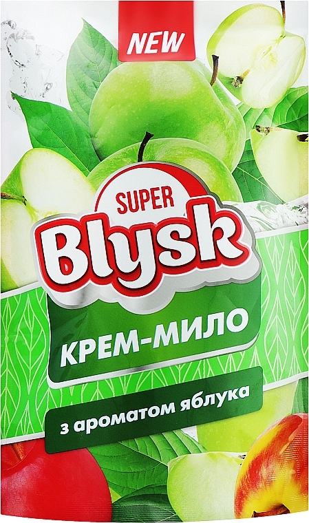 Крем-мило з ароматом яблука - Super Blysk (дой-пак) — фото N1