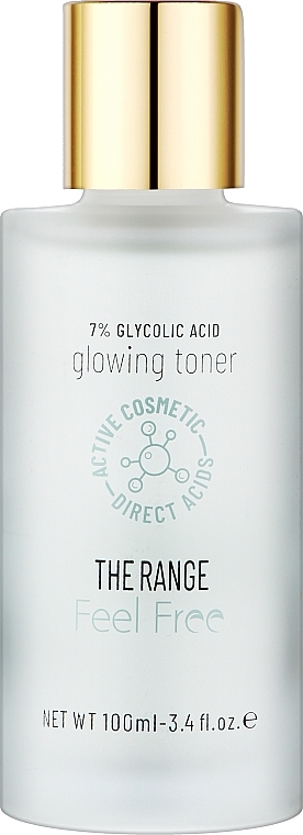 Тонер для обличчя з гліколевою кислотою - Feel Free The Range 7% Glycolic Acid Glowing Toner