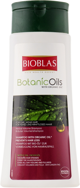 Шампунь для надання об'єму тонкому і тьмяному волоссю - Bioblas Botanic Oils Herbal Volume Shampoo — фото N4