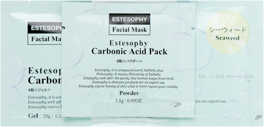 Маска для карбокситерапії обличчя з морськими водоростями - Estesophy Carbonic Acid Pack Seaweed — фото N1