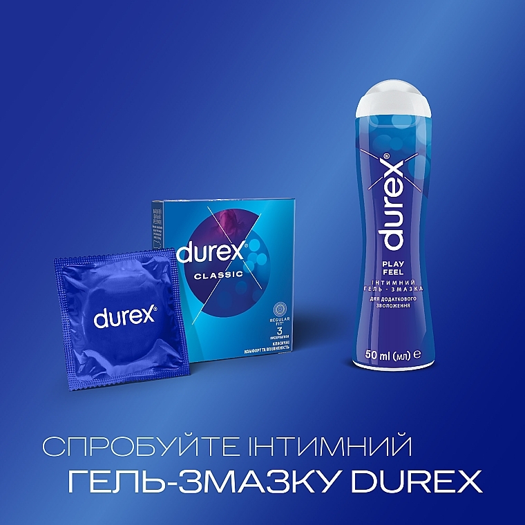 Презервативи латексні з силіконовою змазкою "Класичні", 3 шт - Durex Classic Condoms — фото N5