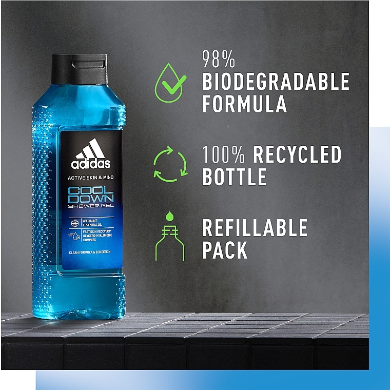 Гель для душа - Adidas Active Skin & Mind Cool Down Shower Gel — фото N5