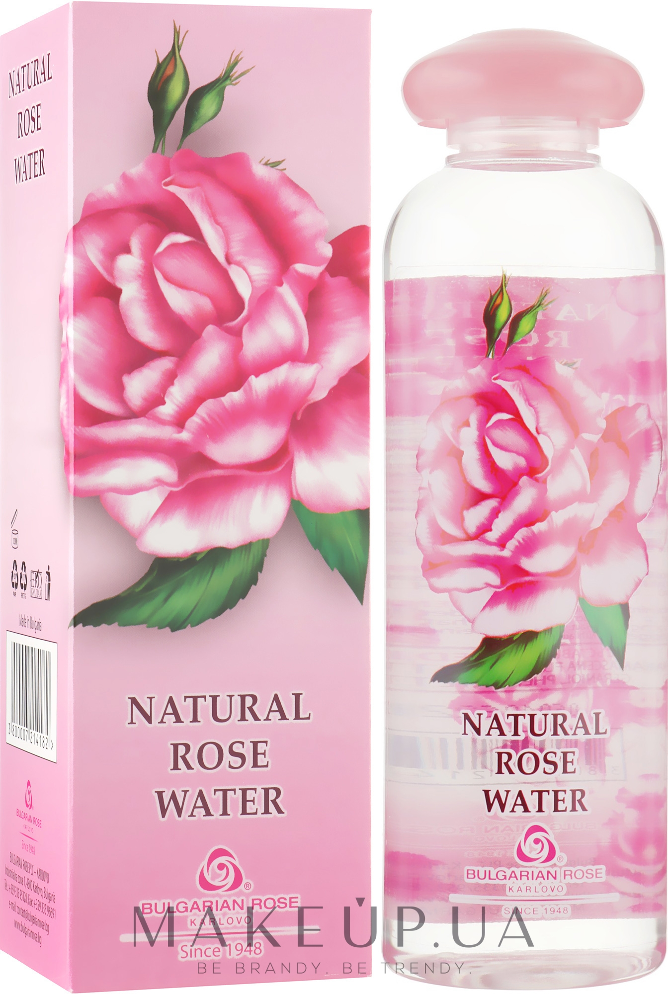 Натуральная розовая вода - Bulgarian Rose Rose Water Natural Box — фото 330ml