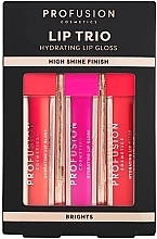 Духи, Парфюмерия, косметика Набор - Profusion Cosmetics Lip Trio Brights (lip/gloss/3x5 ml)