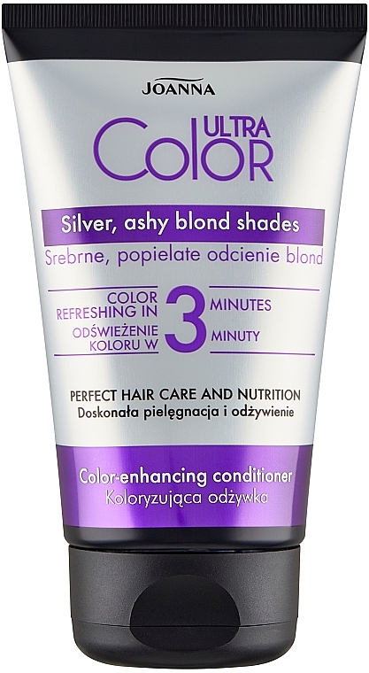 Відтінковий кондиціонер для волосся «Silver, ash blond shades» - Joanna Ultra Color System — фото N1