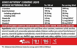 Жиросжигатель "iCarnitine Liquid", персик - Genius Nutrition L-Carnitine Peach — фото N2