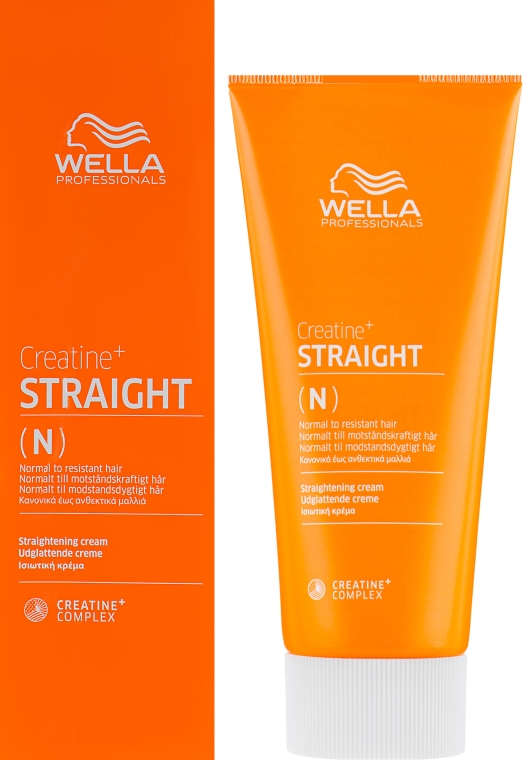 Крем для выпрямления нормальных и непослушных волос - Wella Professionals Creatine+ Straight N
