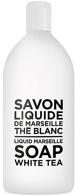 Жидкое мыло - Compagnie De Provence Black & White Liquid Marseille Soap White Tea Refill — фото N1