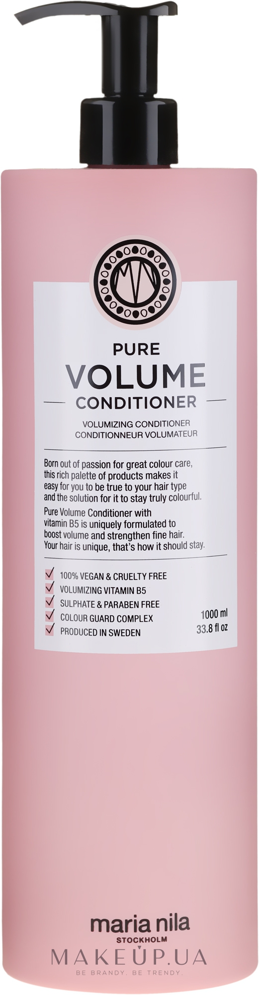 Кондиционер для придания объёма волосам - Maria Nila Pure Volume Condtioner  — фото 1000ml