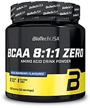 Комплекс амінокислот у порошку "Блакитна малина" - BioTechUSA BCAA 8:1:1 Zero Blue Raspberry Amino Acid Drink Powder — фото N1