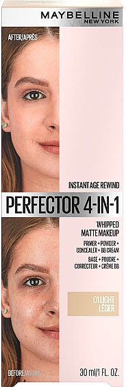 ВВ-крем з матувальним ефектом для шкіри обличчя 4 в 1: праймер, пудра, консилер - Maybelline New York Instant Perfector — фото N4
