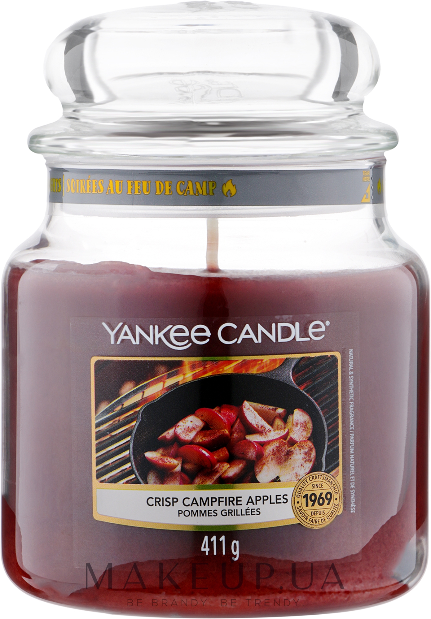 Ароматическая свеча в банке "Хрустящие яблоки у костра" - Yankee Candle Crisp Campfire Apples — фото 411g