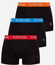 Трусы-шорты, 3шт, black blue orange red - U.S. Polo Assn. — фото N1