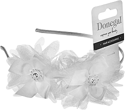 Духи, Парфюмерия, косметика Декоративный обруч для волос, FA-5706, белый с цветком - Donegal