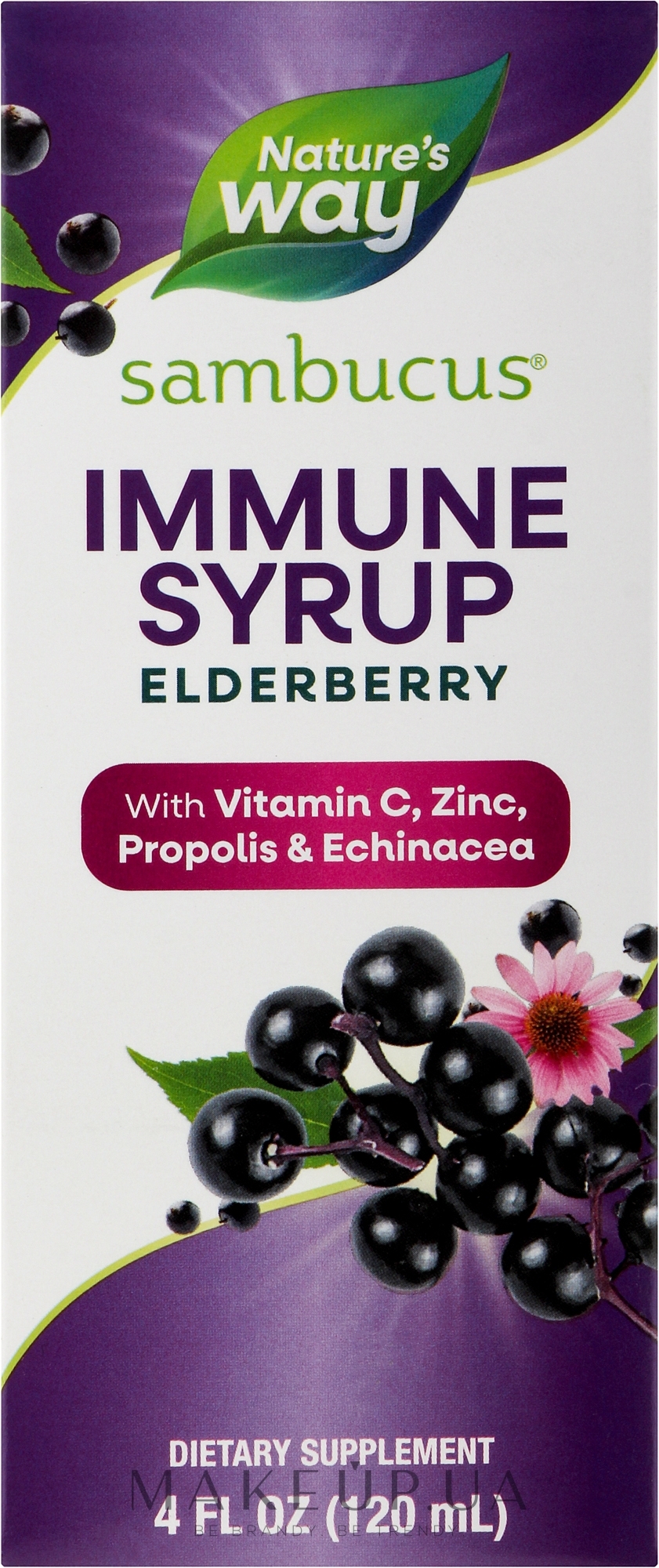 Імунний сироп "Бузина" - Nature's Way Sambucus Elderberry Immune Syrup — фото 120ml