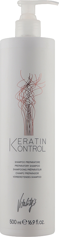 Подготовительный шампунь для волос - Vitality's Keratin Kontrol Preparatory Shampoo — фото N1