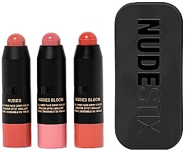 Духи, Парфюмерия, косметика Набор - Nudestix Mini Pretty Blush Kit (blush/3x1.8g)