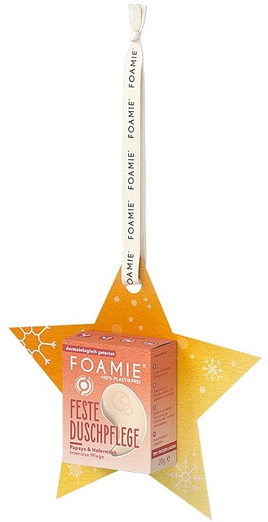 Твердий гель для душу "Папая" - Foamie Star Papaya & Oat Milk Body Bar Travel Size — фото N2