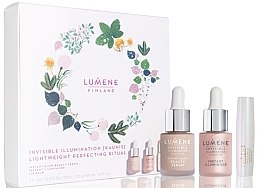 Парфумерія, косметика Набір - Lumene Invisible Illumination Kaunis (highlighter/15ml + fluid/serum/15ml + lip/balm/2g)