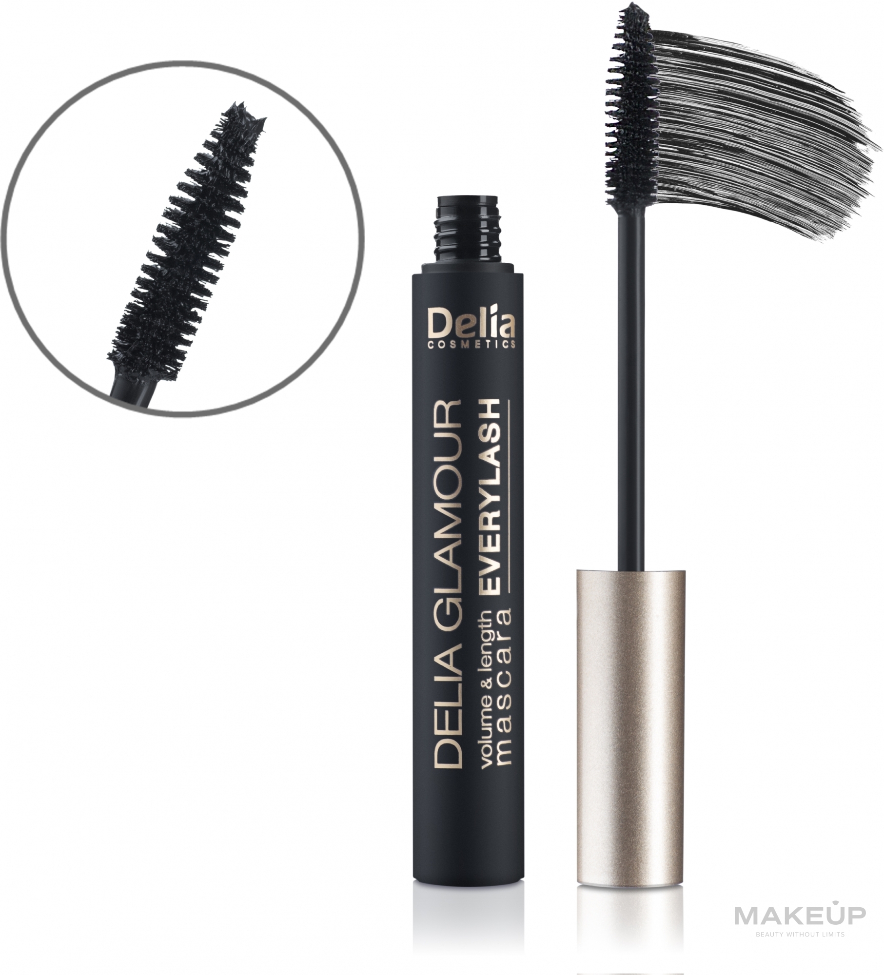 Туш для вій розділяюча - Delia Volume Glamour&Length Mascara Everylash — фото Black