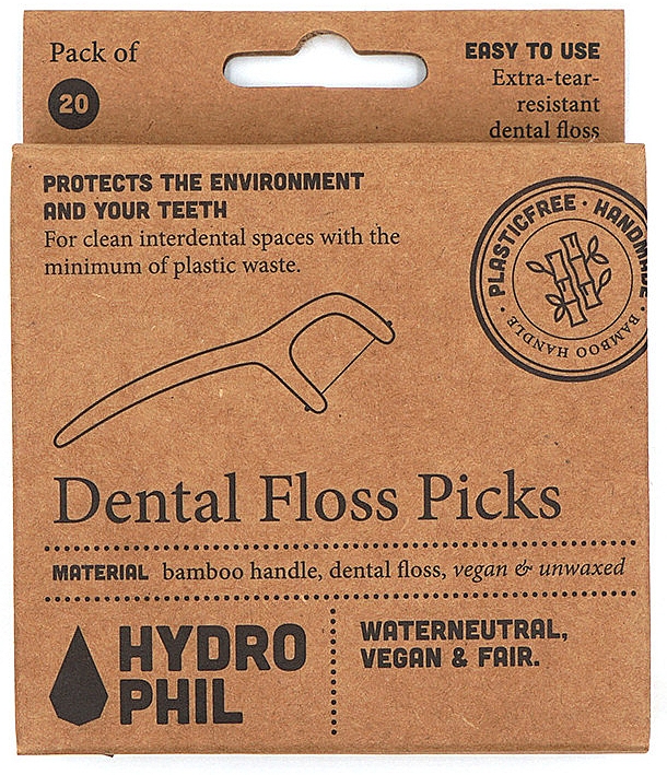 Флоссер зубная нить с держателем - Hydrophil Dental Floss Picks — фото N1