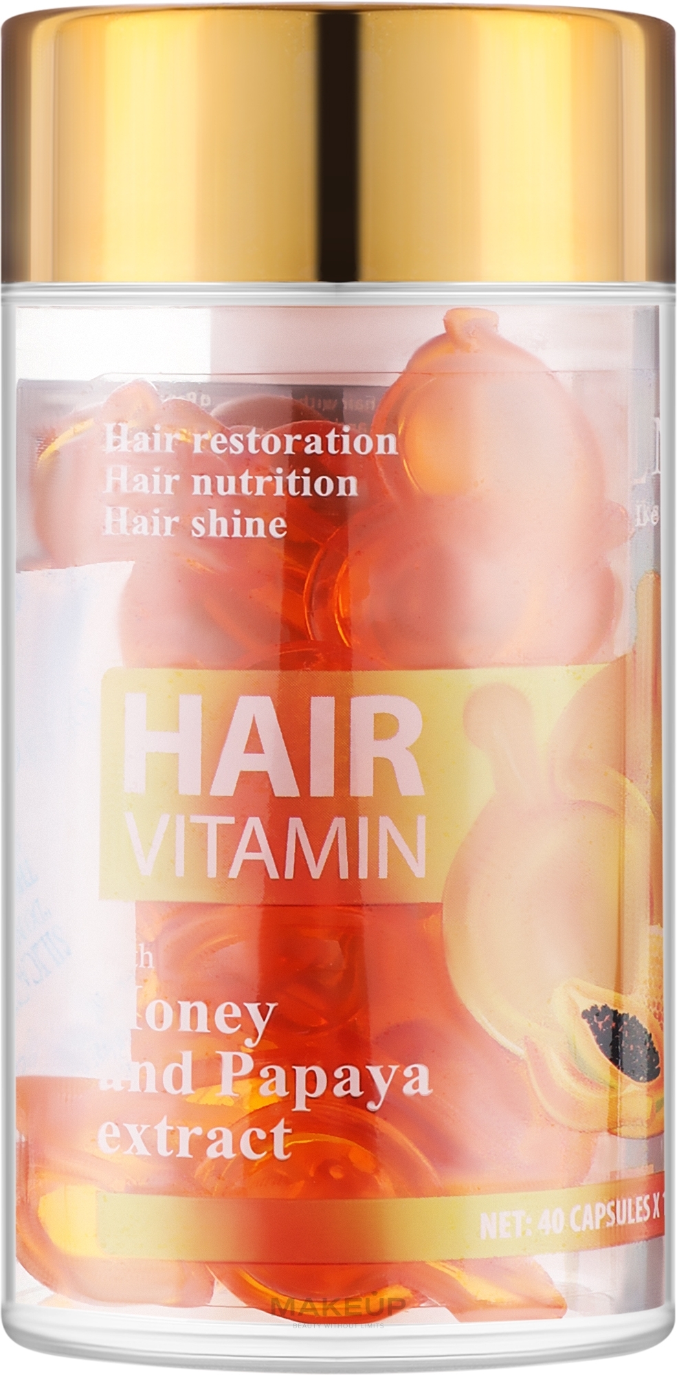 Витамины для волос медом и экстрактом папаи - LeNika — фото 40x1ml