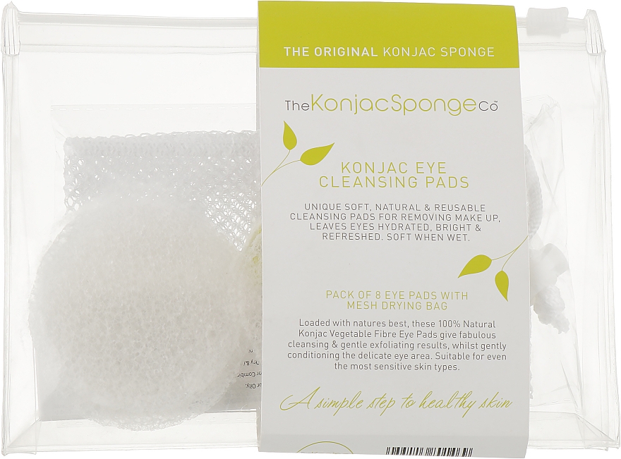 Спонжі для очей з чистого конжаку - The Konjac Sponge Co Eye Pads Pack — фото N1