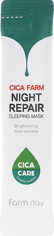 Восстанавливающая ночная маска с центеллой азиатской - FarmStay Cica Farm Night Repair Sleeping Mask