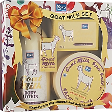 Парфумерія, косметика Набір косметичний - Yoko Goat Milk Set (salt/250g + soap/80g + b/lot/400ml)