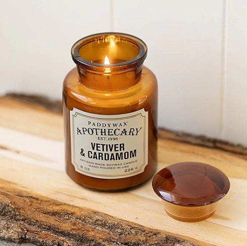 Ароматична свічка у банці - Paddywax Apothecary Artisan Made Soywax Candle Vetiver & Cardamom — фото N2