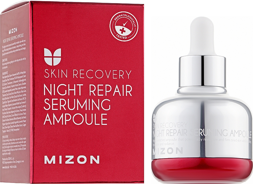 Ночная сыворотка ­"Восстановление уставшей кожи" - Mizon Night Repair Seruming Ampoule — фото N2