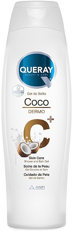 Крем-гель для душу "Кокос" - Queray Coco Dermo Shower & Bath Gel — фото N1
