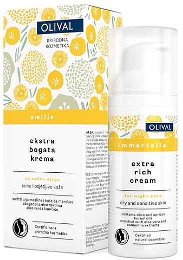Экстранасыщенный крем для лица "Immortelle" - Olival Extra Rich Cream — фото N1