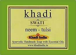 Духи, Парфюмерия, косметика Мыло ручной работы "Базилик и Ним" - Khadi Swati Neem Tulsi Handmade Soap