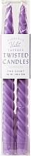 Витая свеча, 25,4 см - Paddywax Tapered Twisted Candles Violet — фото N1