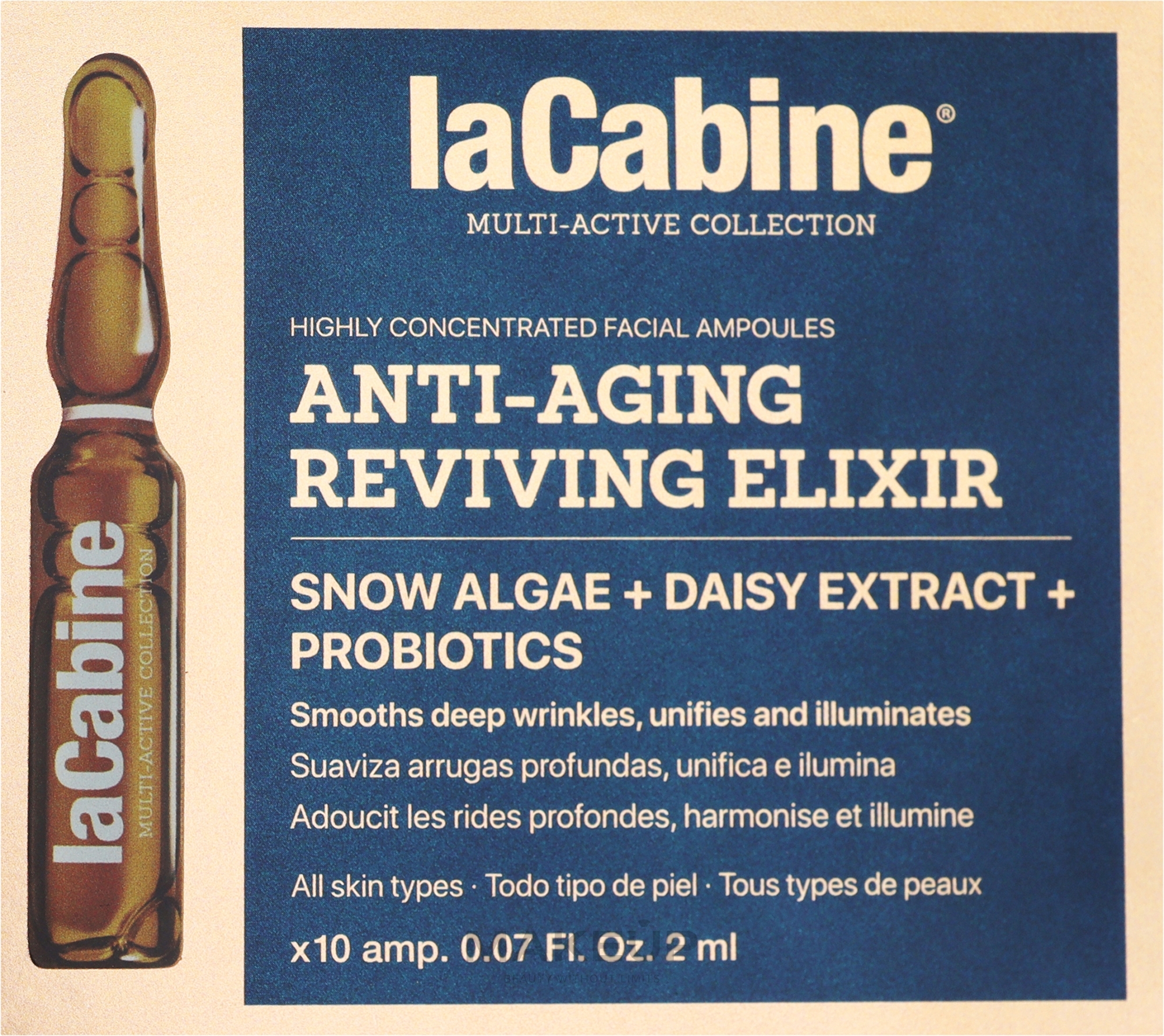 Высококонцентрированные восстановительные антивозрастные ампулы для лица - La Cabine Anti-aging Reviving Elixir — фото 10x2ml