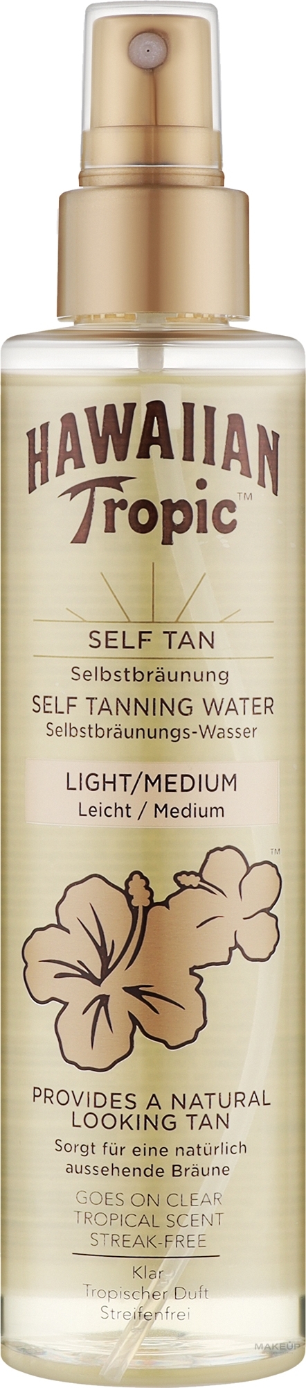 Вода для автозагара, средний - Hawaiian Tropic Self-Tanning Water Light Medium — фото 190ml