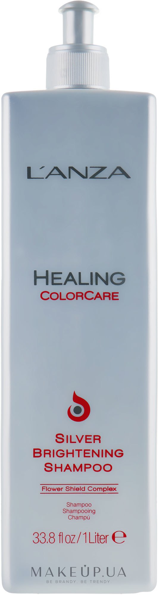 Шампунь для устранения желтизны - L'Anza Healing ColorCare Silver Brightening Shampoo — фото 1000ml