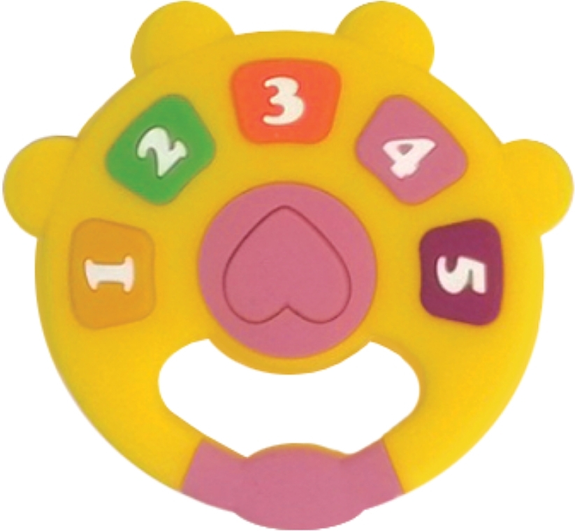 Прорізувач-іграшка для зубів Li 327, жовтий - Lindo — фото N1