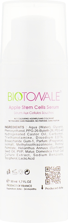 Сыворотка для лица со стволовыми клетками яблок - Biotonale Apple Stem Cells Serum — фото N2