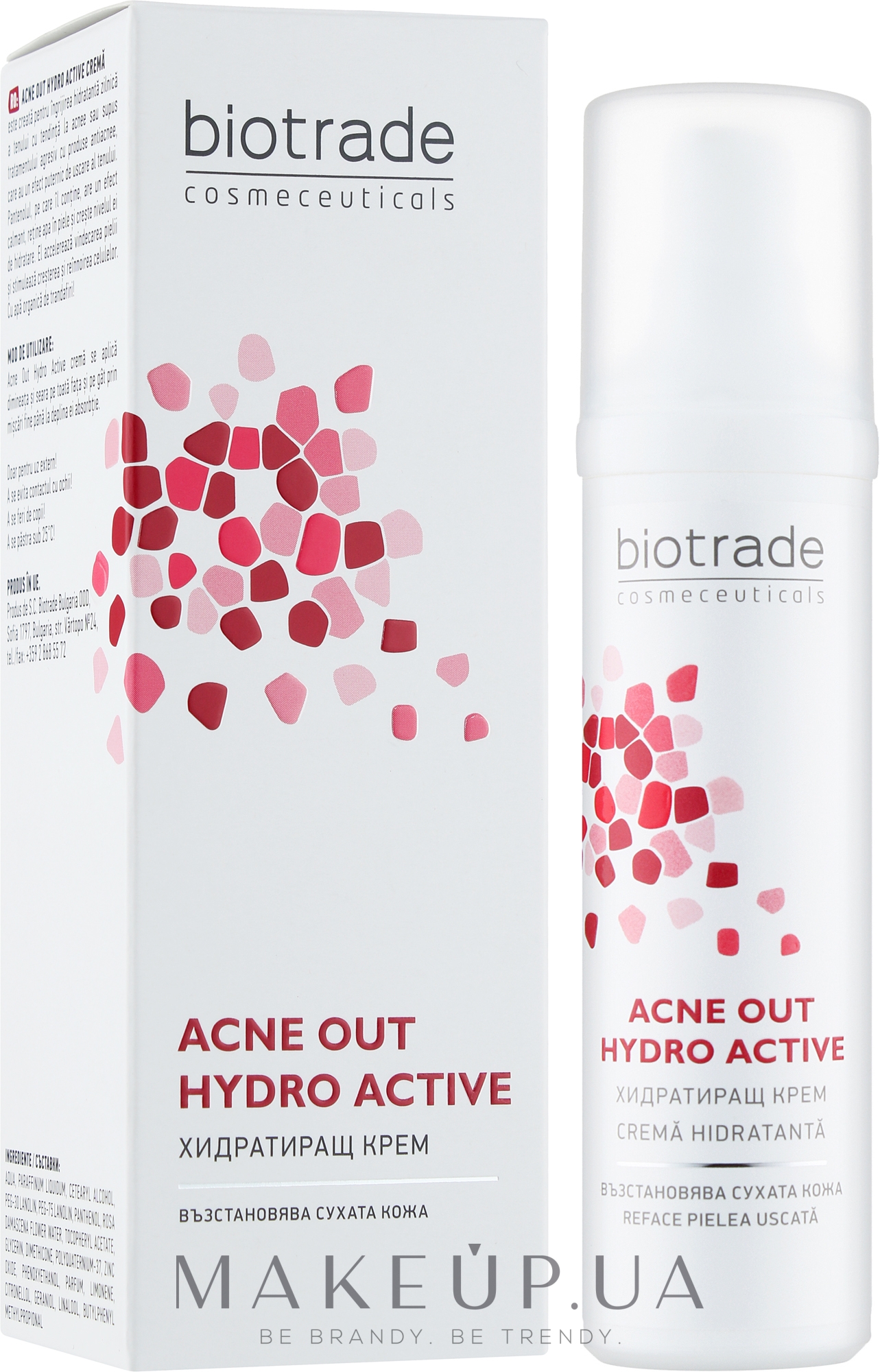 Зволожувальний заспокійливий крем "Гідро Актив" - Biotrade Acne Out Hydro Active Cream — фото 60ml