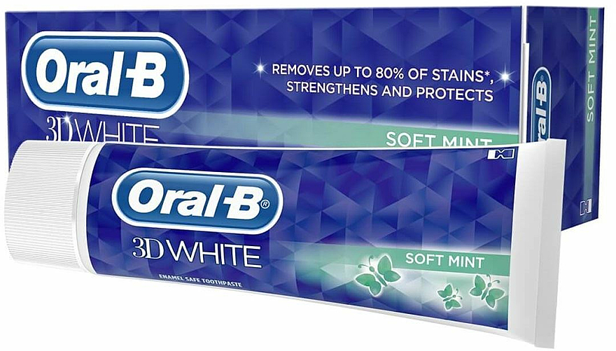 Зубна паста - Oral-B 3D White Soft Mint Toothpaste — фото N1